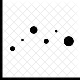 256x256 Scatter Plot Chart Icon Of Glyph Style