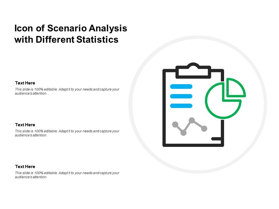 960x720 Icon Of Scenario Analysis With Different Statistics Powerpoint