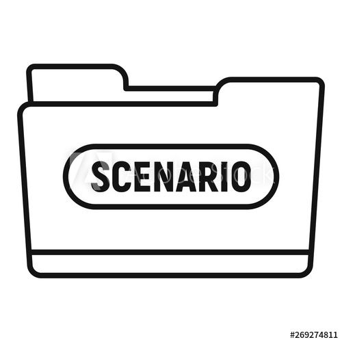 500x500 Film Folder Scenario Icon Outline Film Folder Scenario Vector