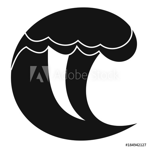 500x500 Wave Water Scene Icon Simple Illustration Of Wave Water Scene