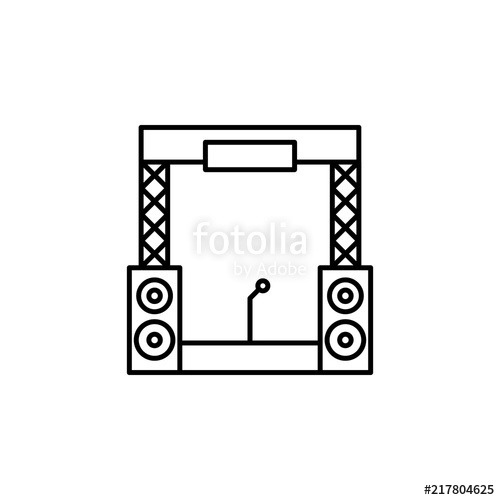 500x500 Stage Scene Icon Element Of Lighting Icon For Mobile Concept