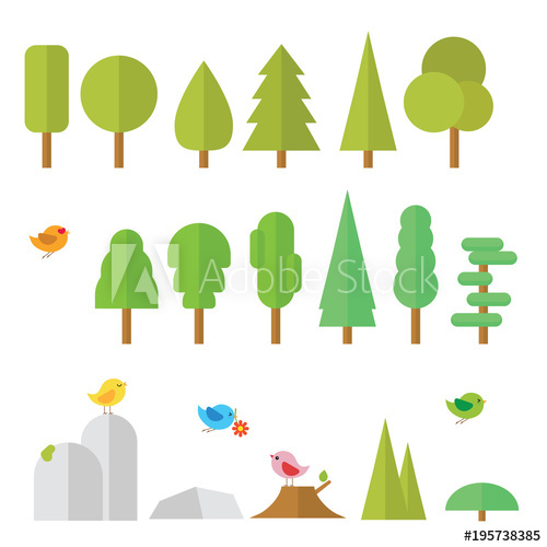 Forest Scenery Icon With Modern And Flat Design 500x500 Forest Scenery Icon With Modern And Flat Design