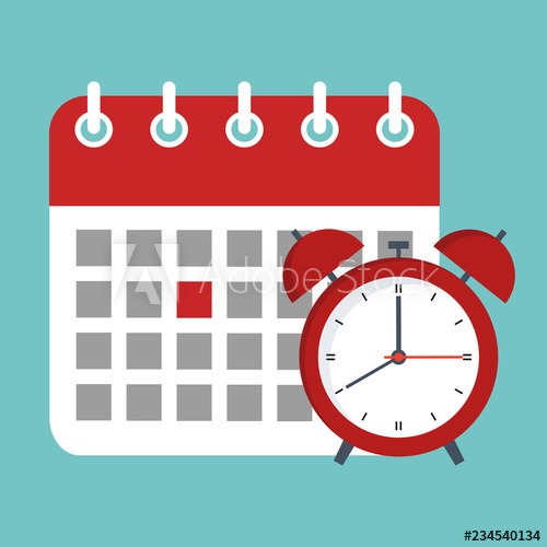 500x500 Illustration Of Calendar And Clock Icon Schedule, Appointment