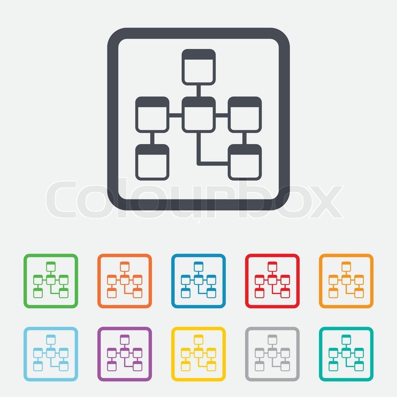 800x800 Database Sign Icon Relational Stock Vector Colourbox
