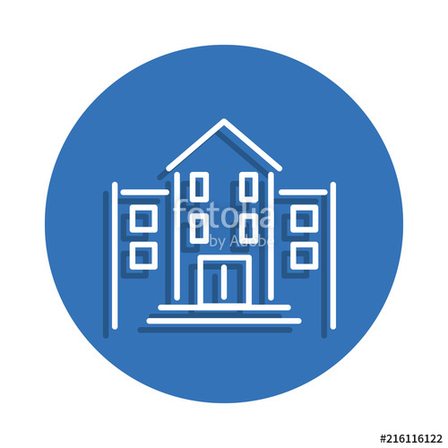 500x500 School Building Icon Element Of Education For Mobile Concept