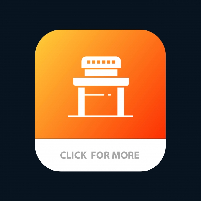 640x640 Desk Student Chair School Mobile App Icon Design, Background, Book