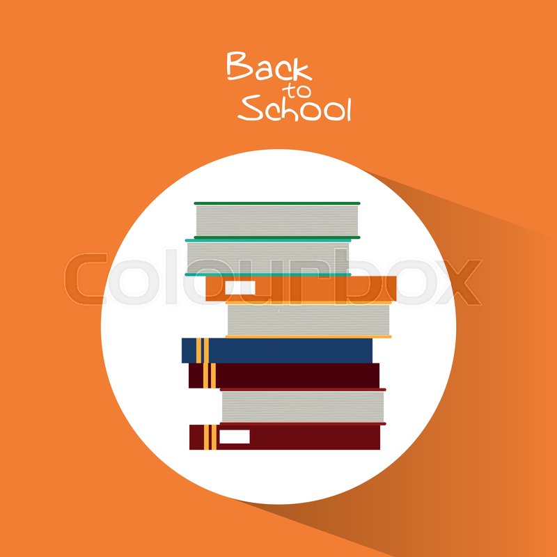800x800 Books Icon Back To School Theme Stock Vector Colourbox