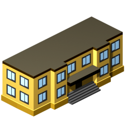 School Building Icon, Png Clipart Image 256x256 School Building Icon, Png Clipart Image