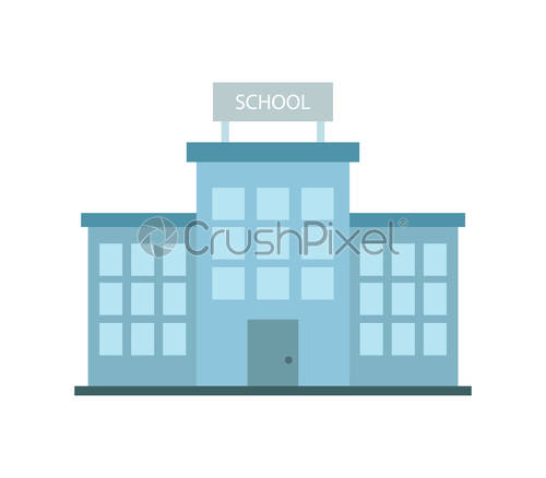 School Building Icon, Stock Vector Crushpixel 500x438 School Building Icon, Stock Vector Crushpixel
