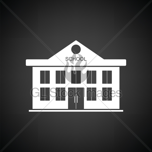 School Building Icon Gl Stock Images 500x500 School Building Icon Gl Stock Images