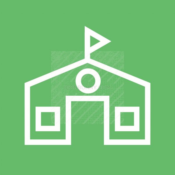 School Building Line Multicolor Bg Icon 600x600 School Building Line Multicolor Bg Icon