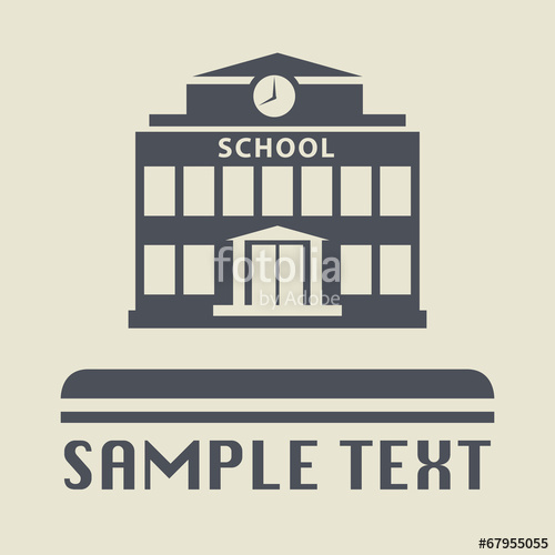 School Building Icon Or Sign Stock Image And Royalty Free Vector 500x500 School Building Icon Or Sign Stock Image And Royalty Free Vector