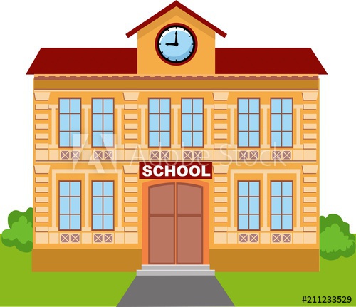 School Building Icon School And Education Buildings For City 500x431 School Building Icon School And Education Buildings For City