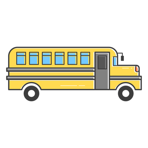 512x512 School Bus Colored Stroke Icon