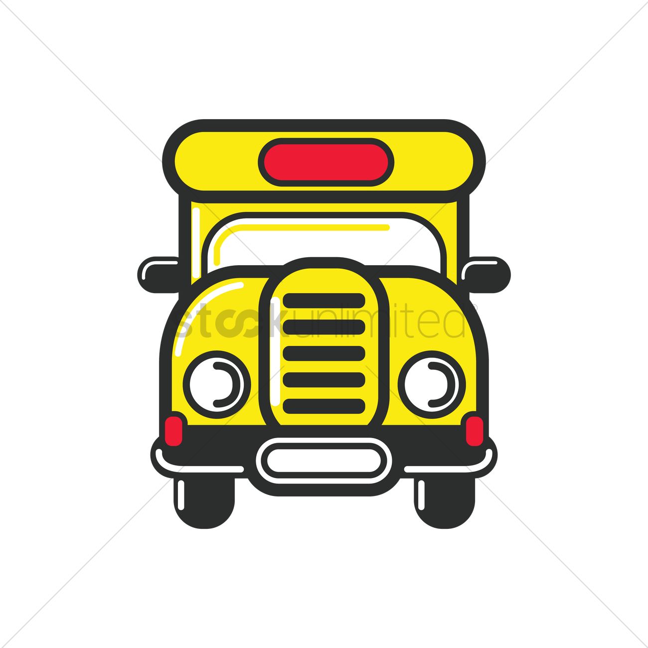 1300x1300 School Bus Icon Vector Image