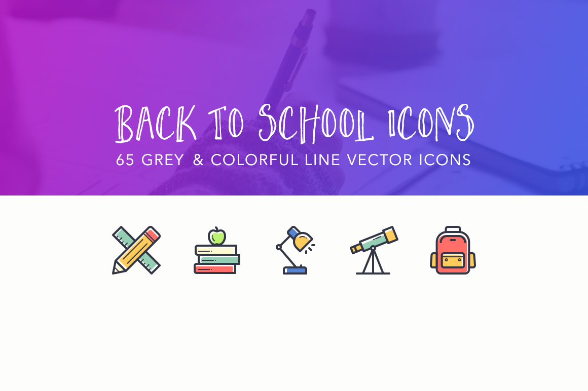 1160x772 Back To School Colorful Icons