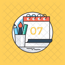 256x256 Back To School Icon Of Colored Outline Style