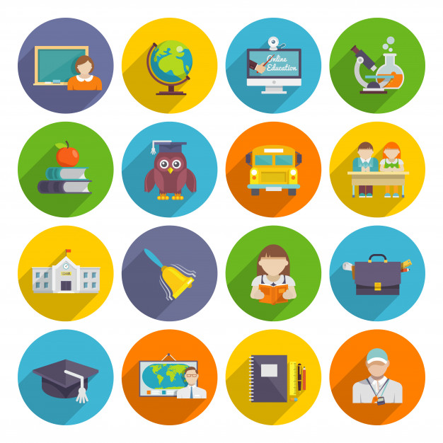 626x626 School Icon Flat Vector Free Download
