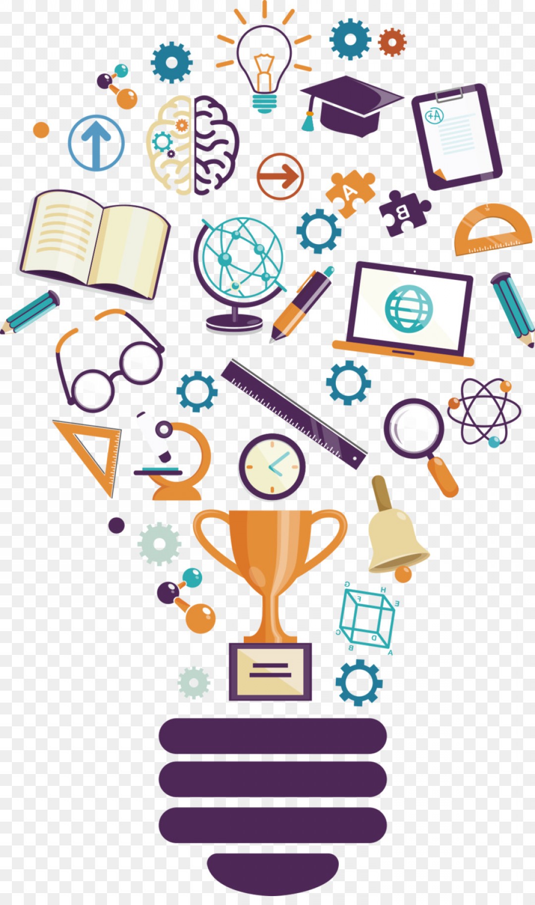 1080x1824 Png Incandescent Light Bulb Education Icon Life Vector Hoodamathrun