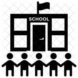 256x256 School Icon Of Glyph Style