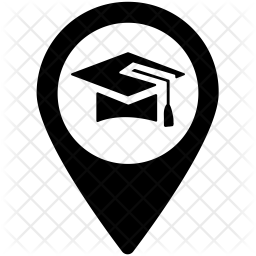 256x256 School Location Icon Of Glyph Style