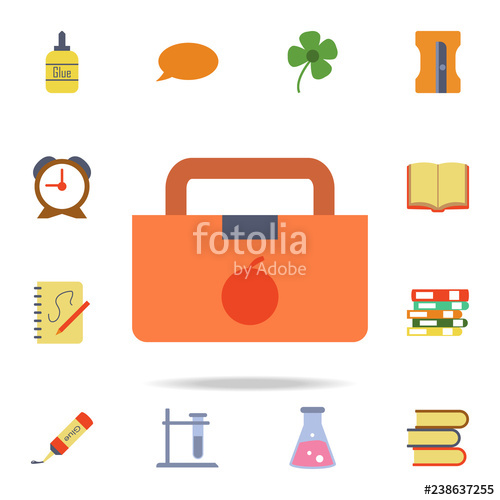 500x500 Healthy School Lunch Colored Icon Detailed Set Of Colored