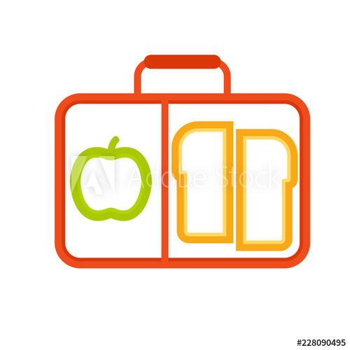 500x500 School Lunch Box Icon Clipart Image Isolated On White Background
