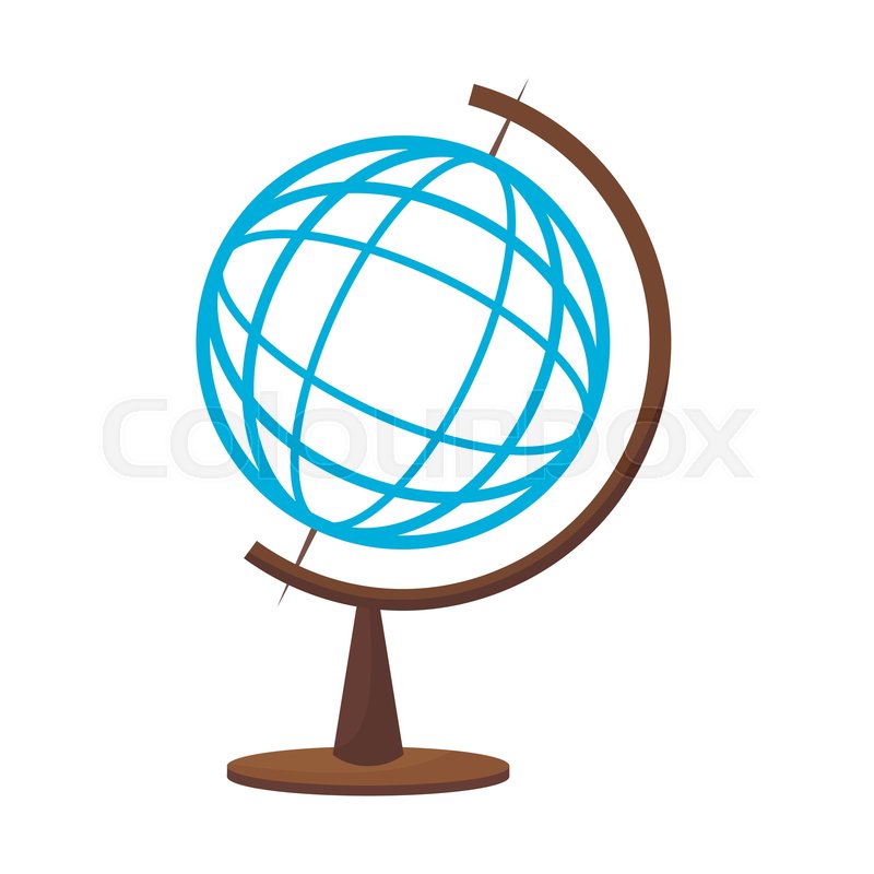 800x800 School Globe Map Atlas World Icon Stock Vector Colourbox