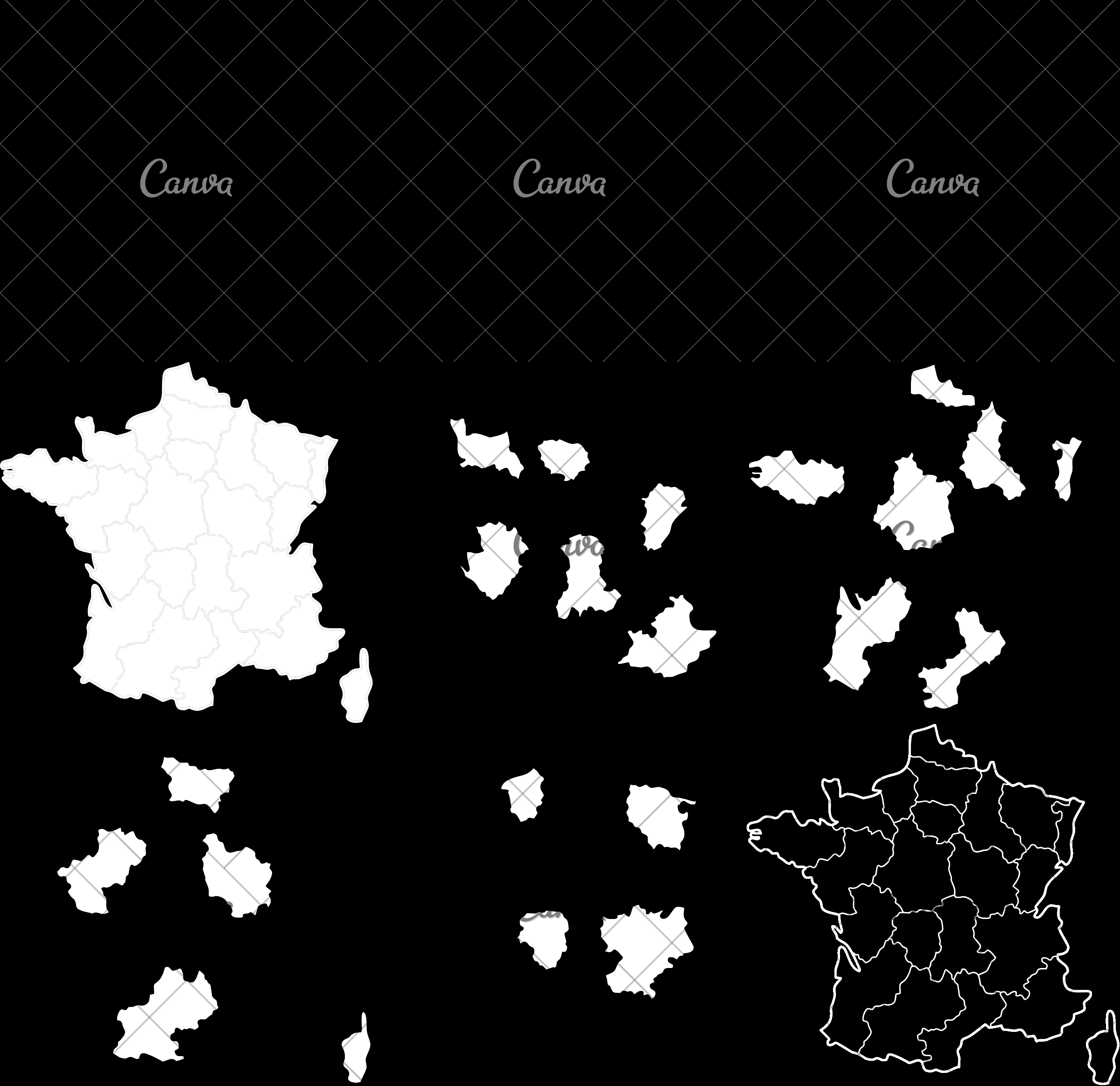 2400x2328 France School Map Vector Icon Illustration