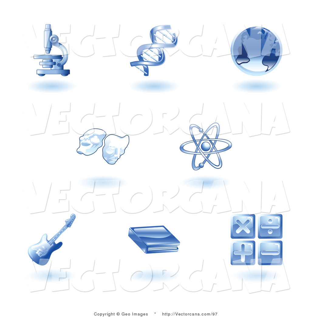1024x1044 Vector Of Blue Educational School Subject Icons