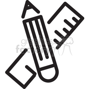 300x300 Pencil Ruler School Supplies Icon Clipart Royalty Free Gif
