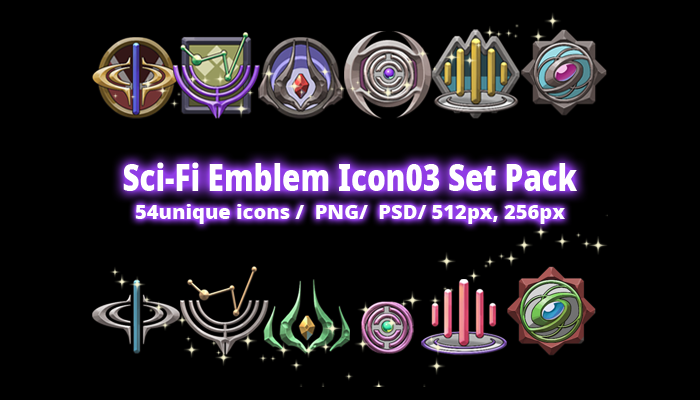 700x400 Sci Fi Emblem Set Pack Gamedev Market