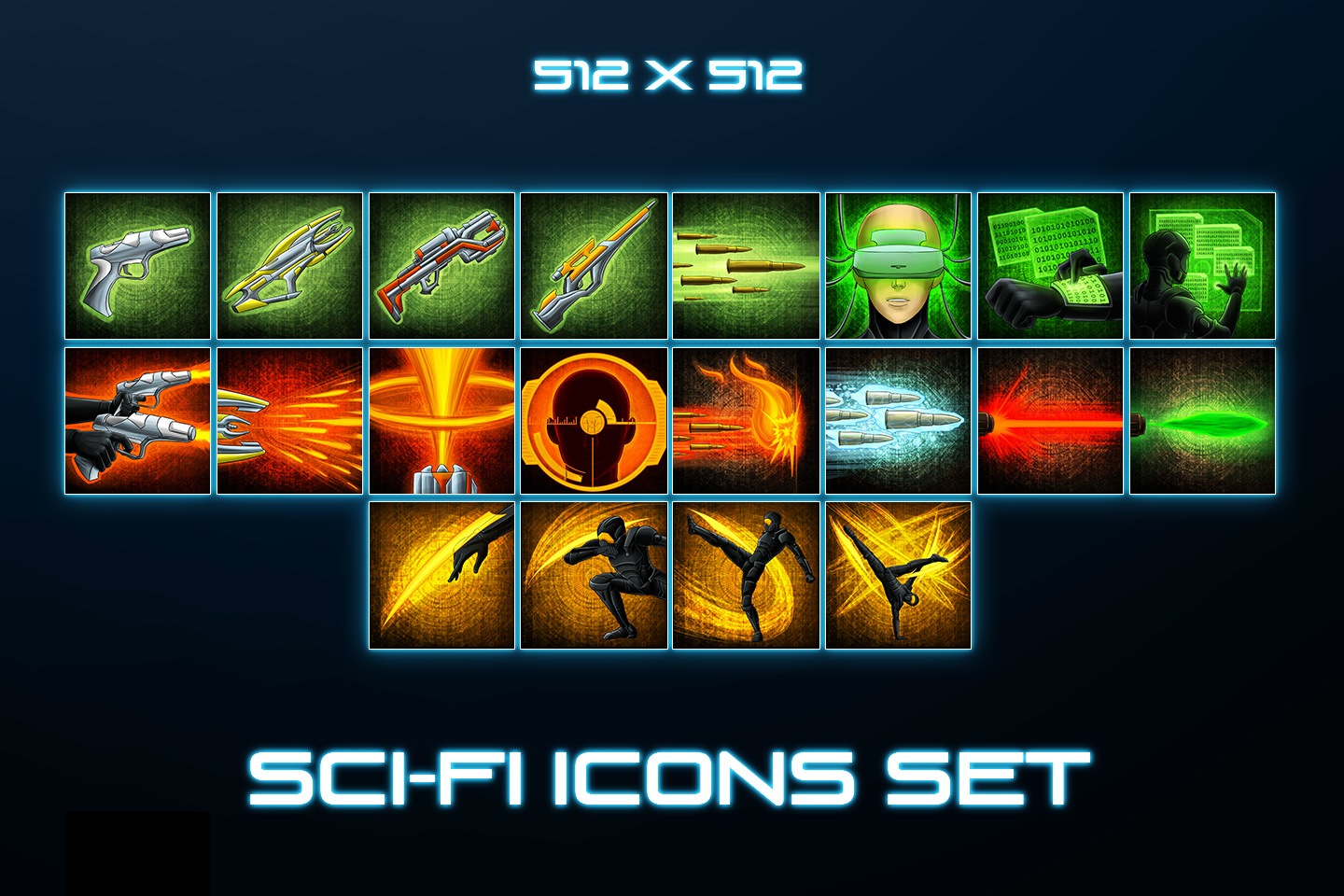 1440x960 Sci Fi Skill Icons