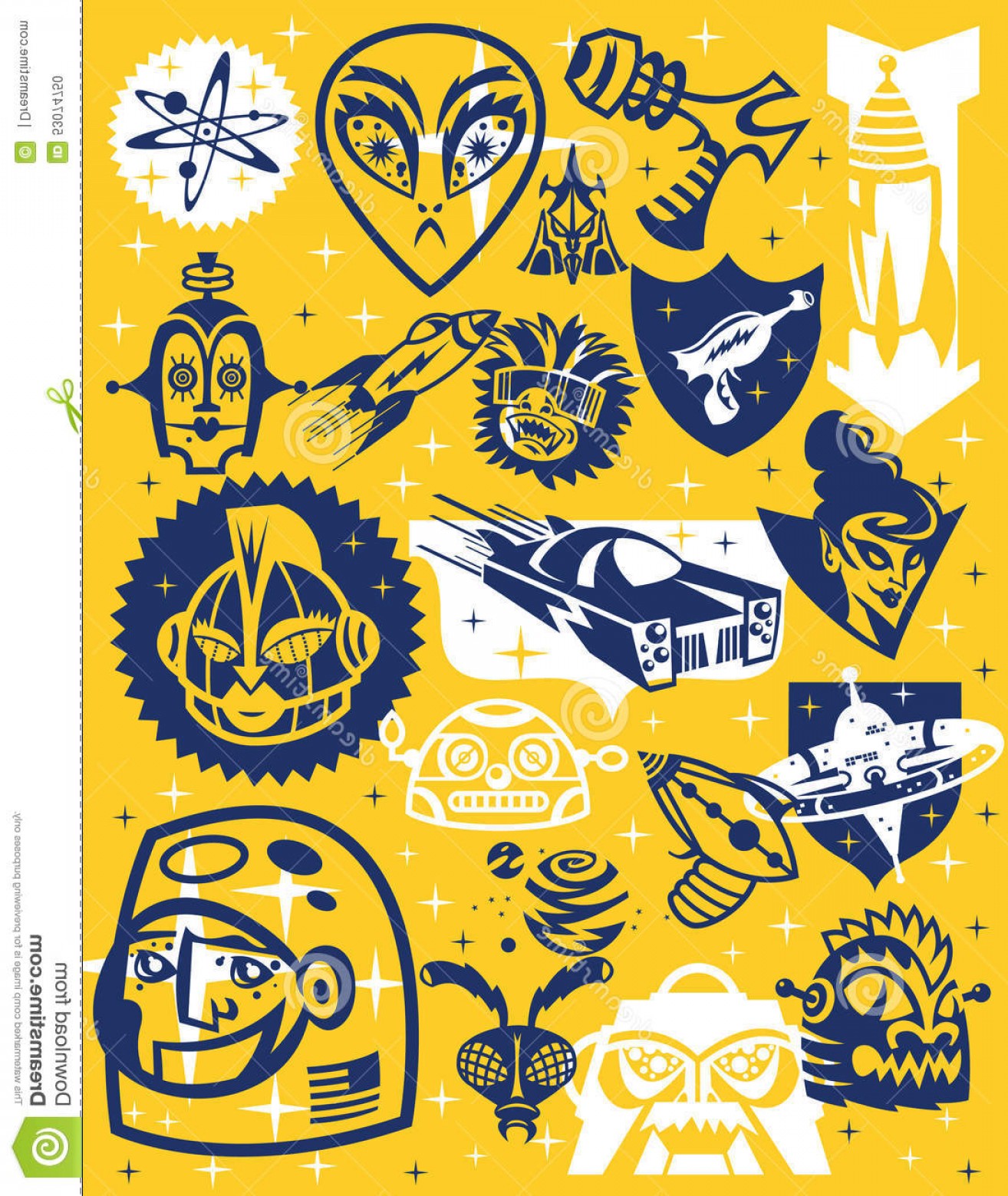 Stock Illustration Sci Fi Retro Icon Set Science Fiction Inspired 1314x1560 Stock Illustration Sci Fi Retro Icon Set Science Fiction Inspired