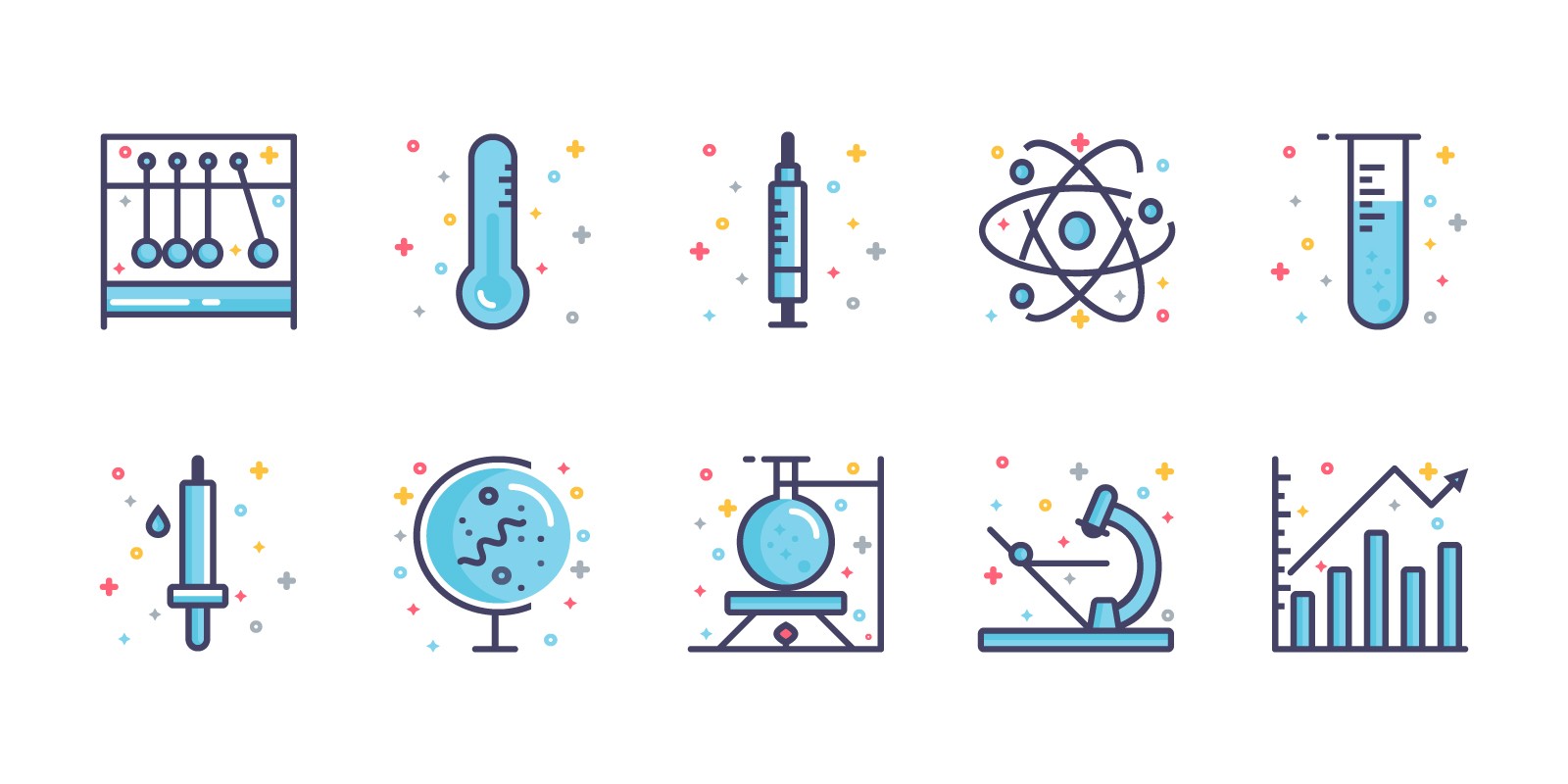 1600x800 Science Icon Pack Codester