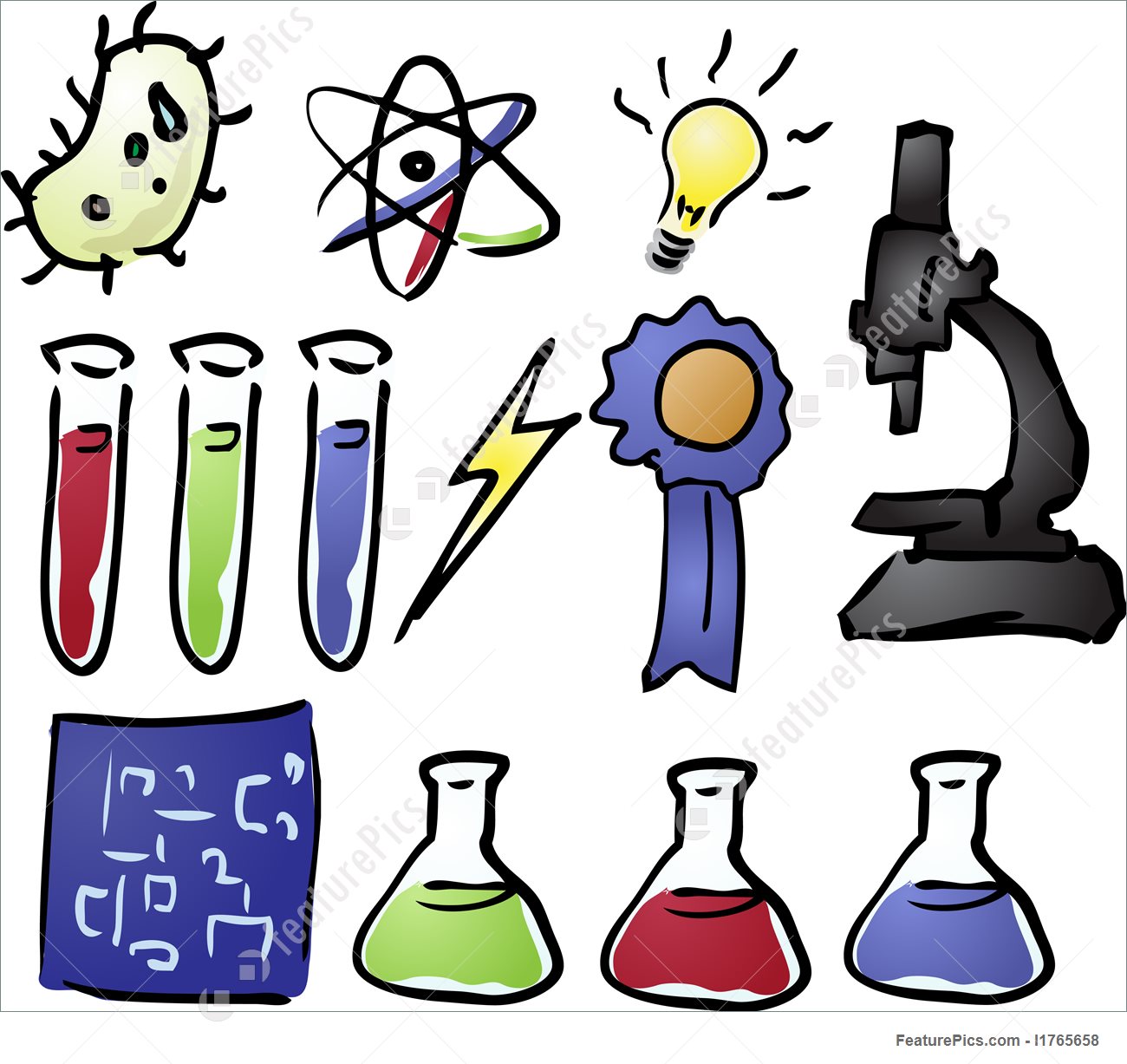 1300x1227 Science Icons Illustration