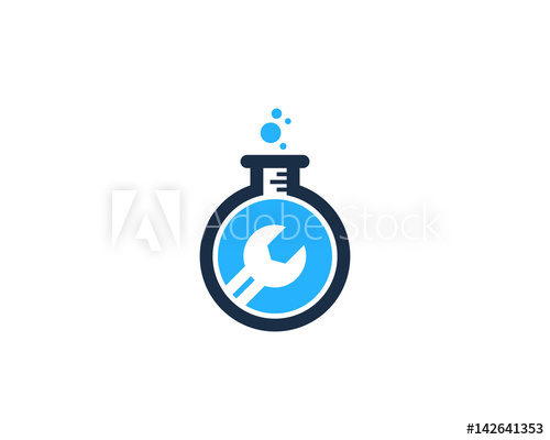 Repair Science Lab Icon Logo Design Element 500x400 Repair Science Lab Icon Logo Design Element