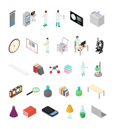 Science Lab Icon Set Isometric View Chemistry Test Medical Concept 402x450 Science Lab Icon Set Isometric View Chemistry Test Medical Concept