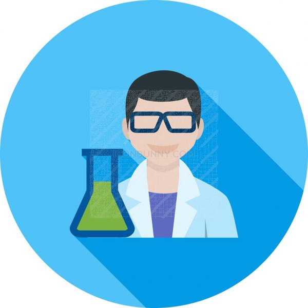 Scientist Flat Shadowed Icon 600x600 Scientist Flat Shadowed Icon