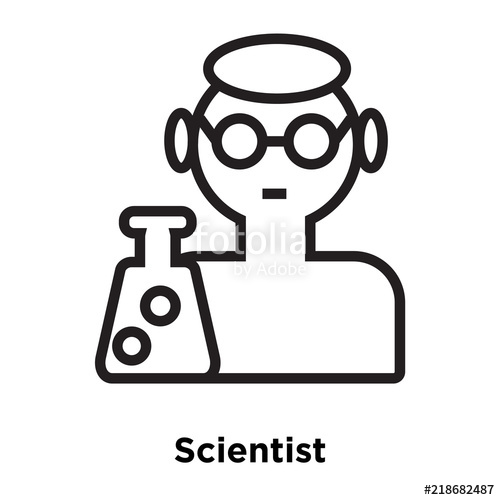 Scientist Icon Vector Isolated On White Background, Scientist Sign 500x500 Scientist Icon Vector Isolated On White Background, Scientist Sign