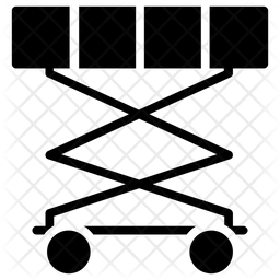 256x256 Scissor Lift Icon Of Line Style