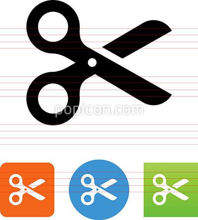 400x444 Open Scissors Icon