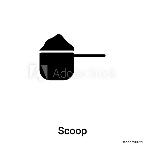 500x500 Scoop Icon Vector Isolated On White Background, Logo Concept