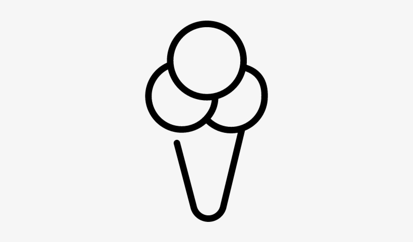 820x481 Ice Cream Cone With Three Scoops Vector