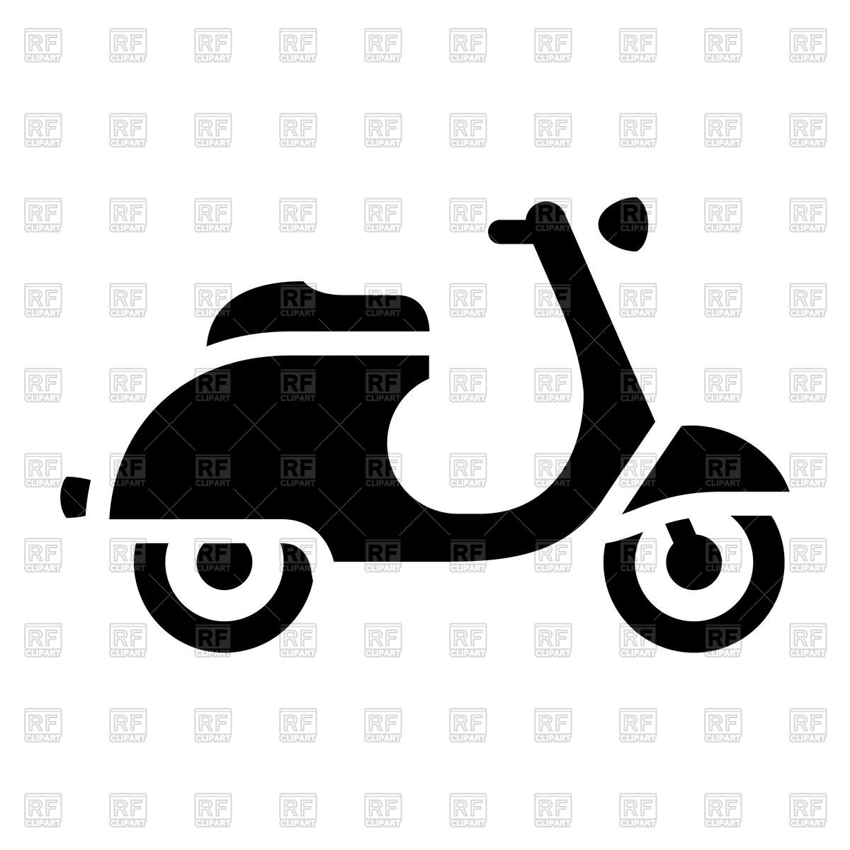 1200x1200 Black Scooter Icon Vector Image Of Transportation
