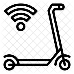 256x256 Electric Scooter Icon Of Line Style