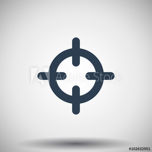 500x500 Flat Black Scope Icon