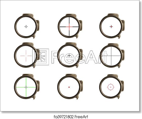 560x470 Free Art Print Of Icon Concept Rifle Scope Stock Image Image