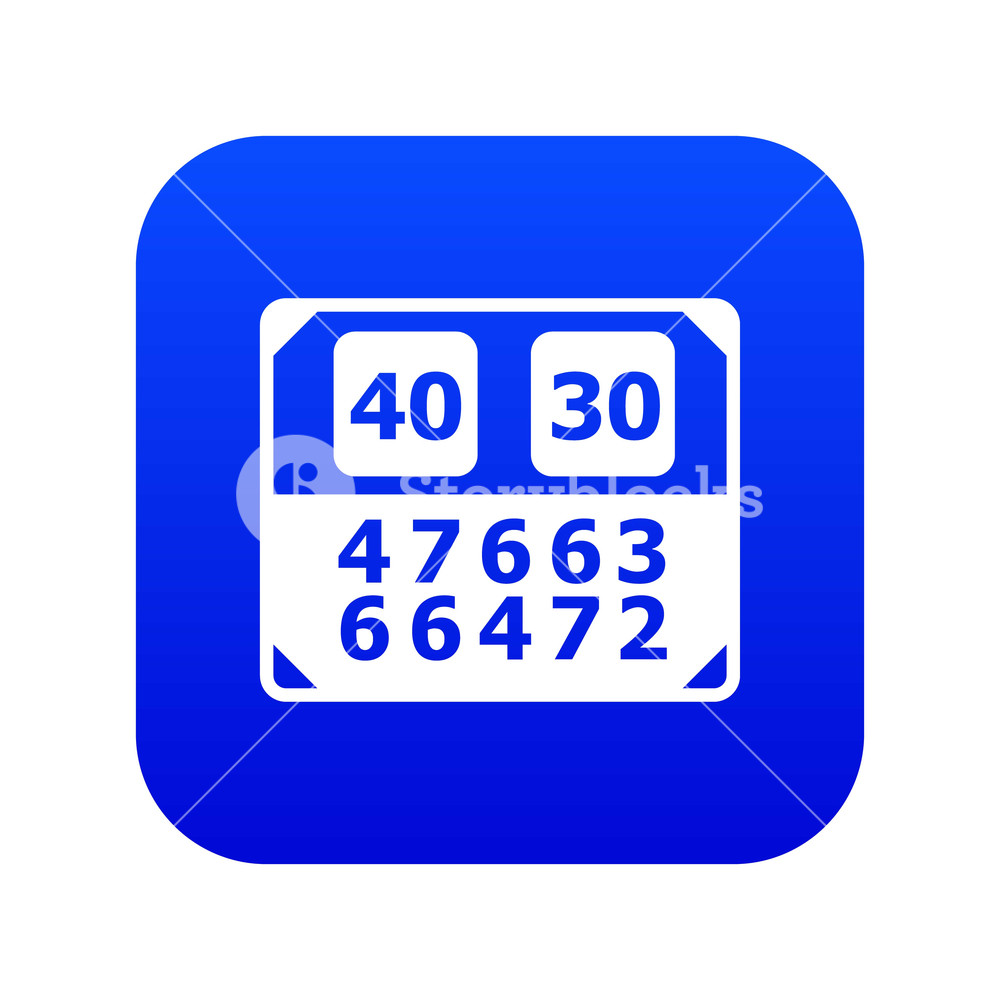 1000x1000 Match Score Board Icon Blue Vector Isolated On White Background