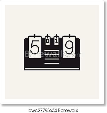 362x382 Scoreboard Icon, Art Print Barewalls Posters Prints